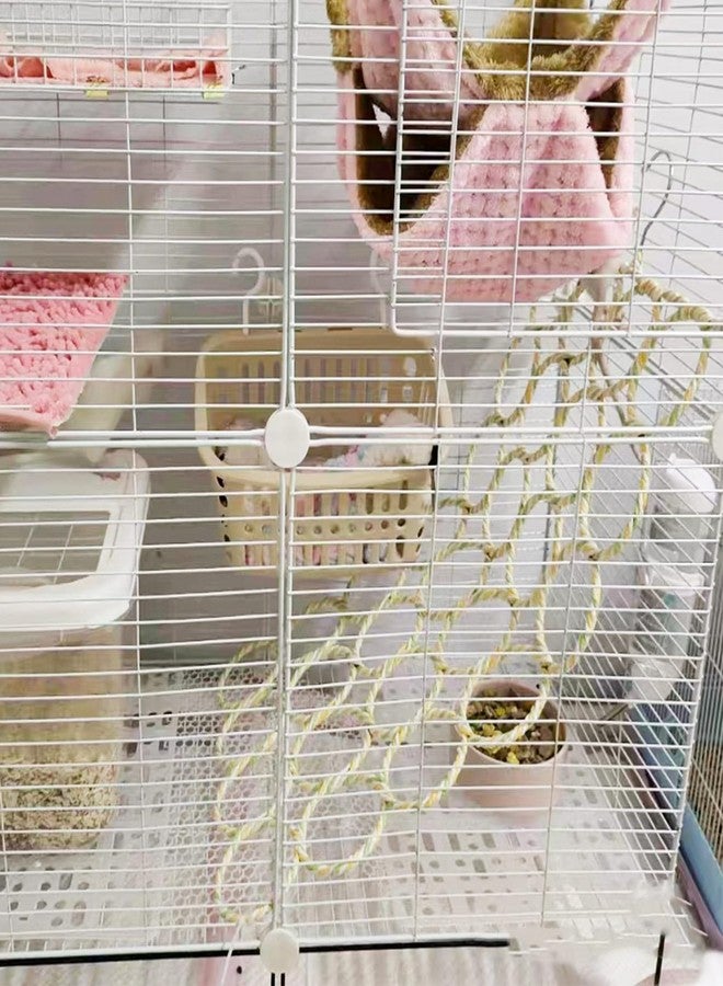 Oooct 2 Pack Hanging Rat Rope Net, Bird Swing Toy, Parrot Climbing Ladder Bridge for Small Animal Cage Accessories - Image 3